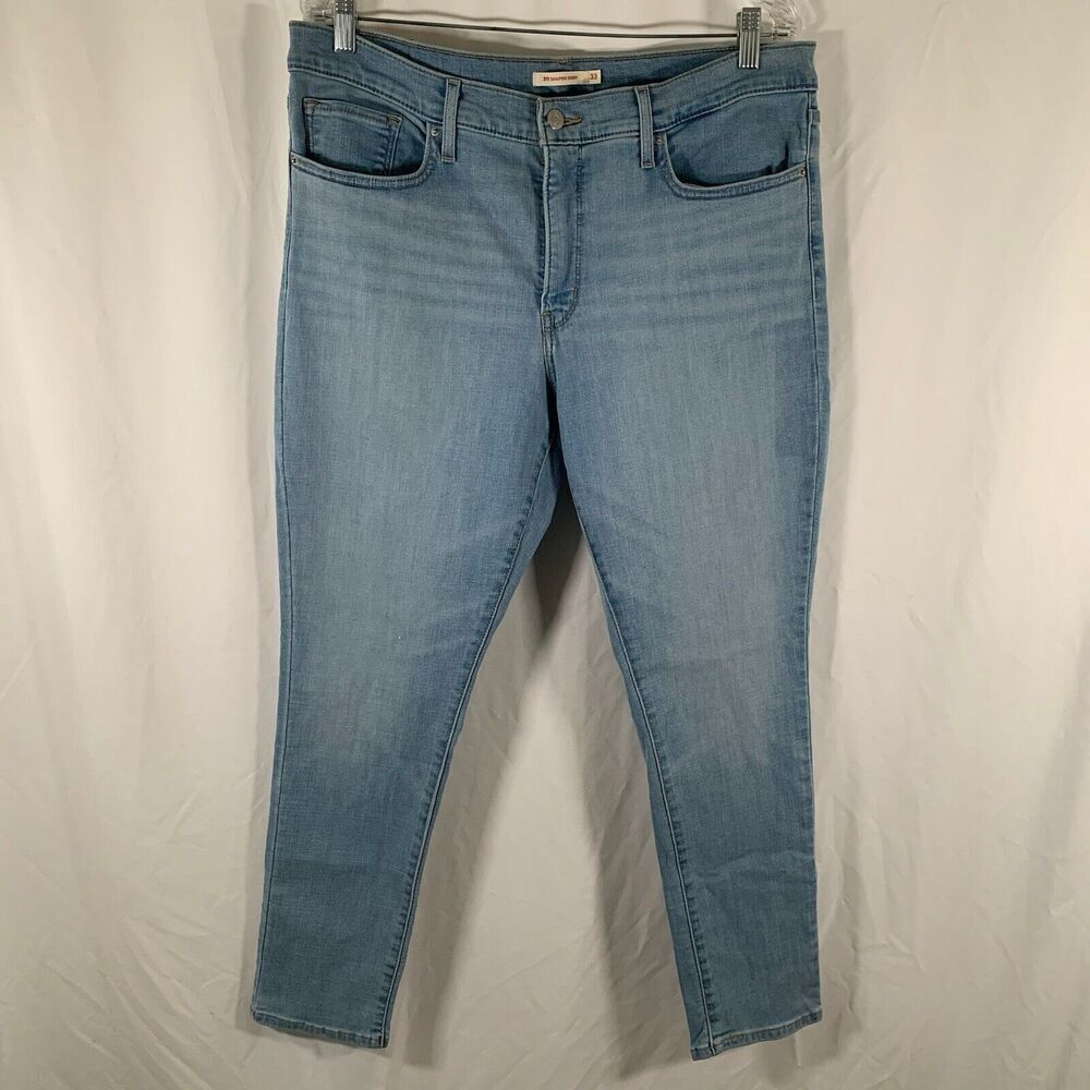Levi's 311 Jeans Women's 33 Light Wash High Rise Shaping Slim Cotton Button